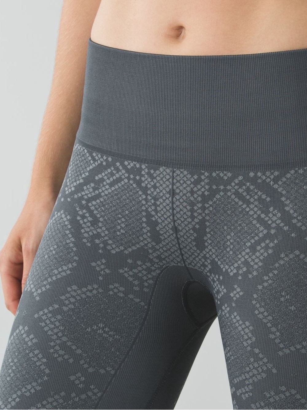 Lululemon In The Flow Crop II Leggings Heathered Dark Slate Size 4 - Picture 3 of 5